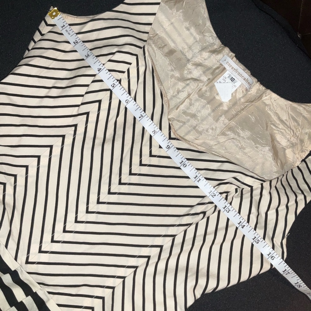 Corey Lynn Carter by Anthropologie Black and White Fit and Flare Midi Dress - Picture 11 of 13